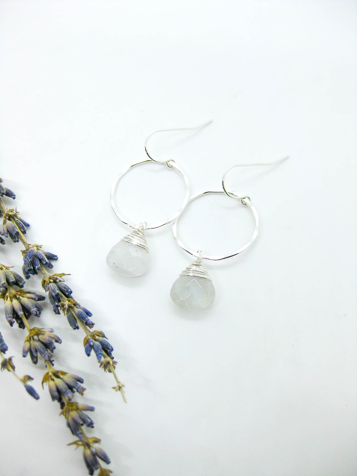 Iris: Moonstone Earrings - e716