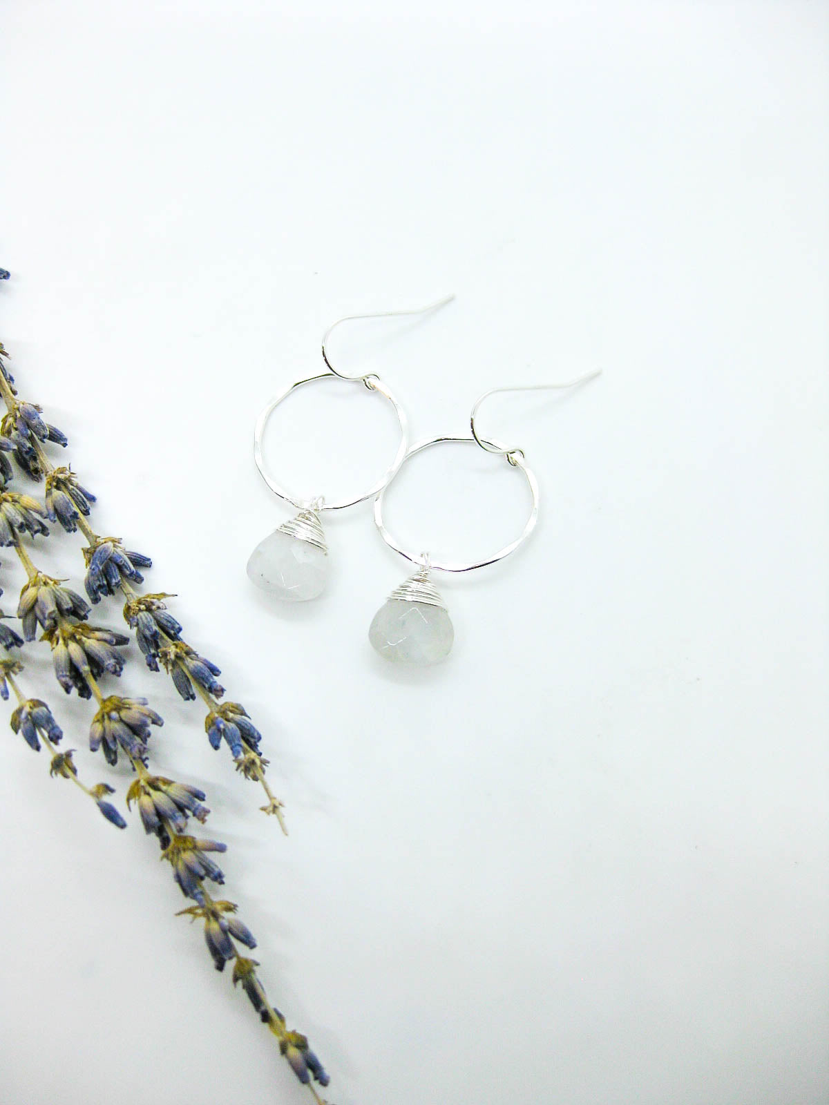 Iris: Moonstone Earrings - e716