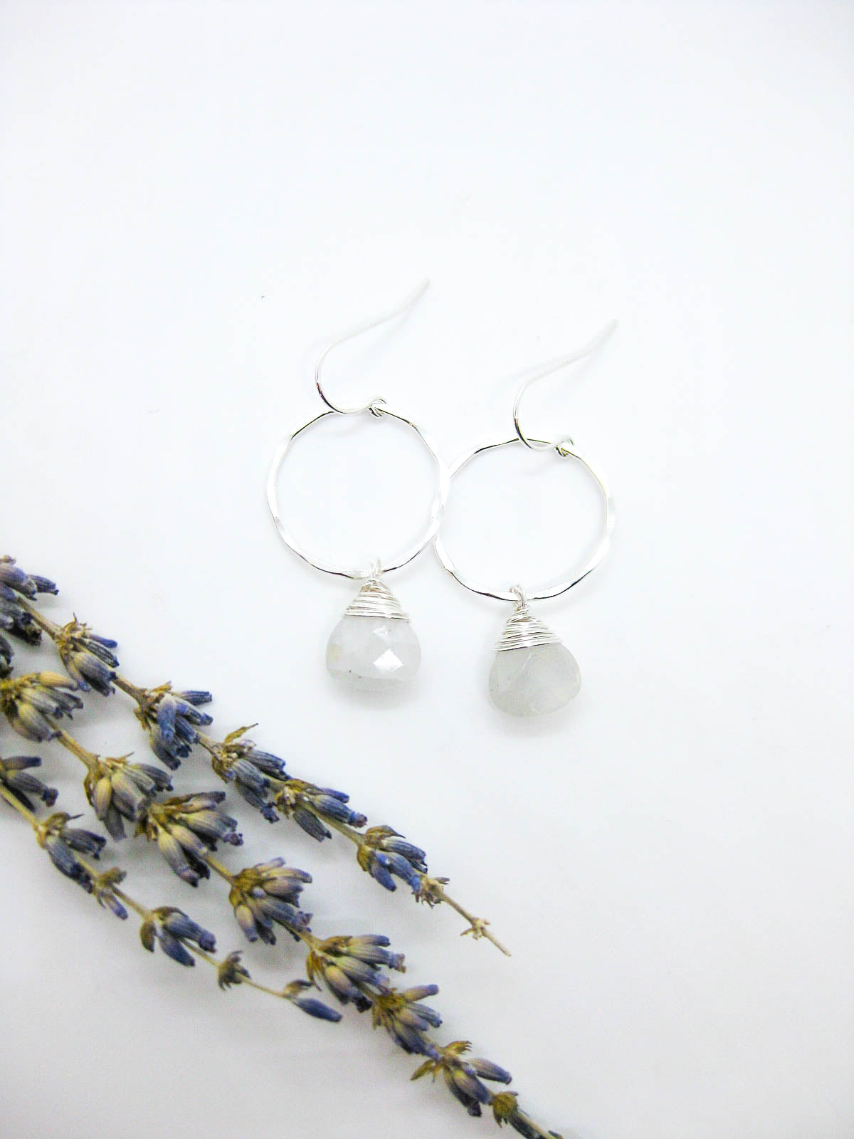 Iris: Moonstone Earrings - e716