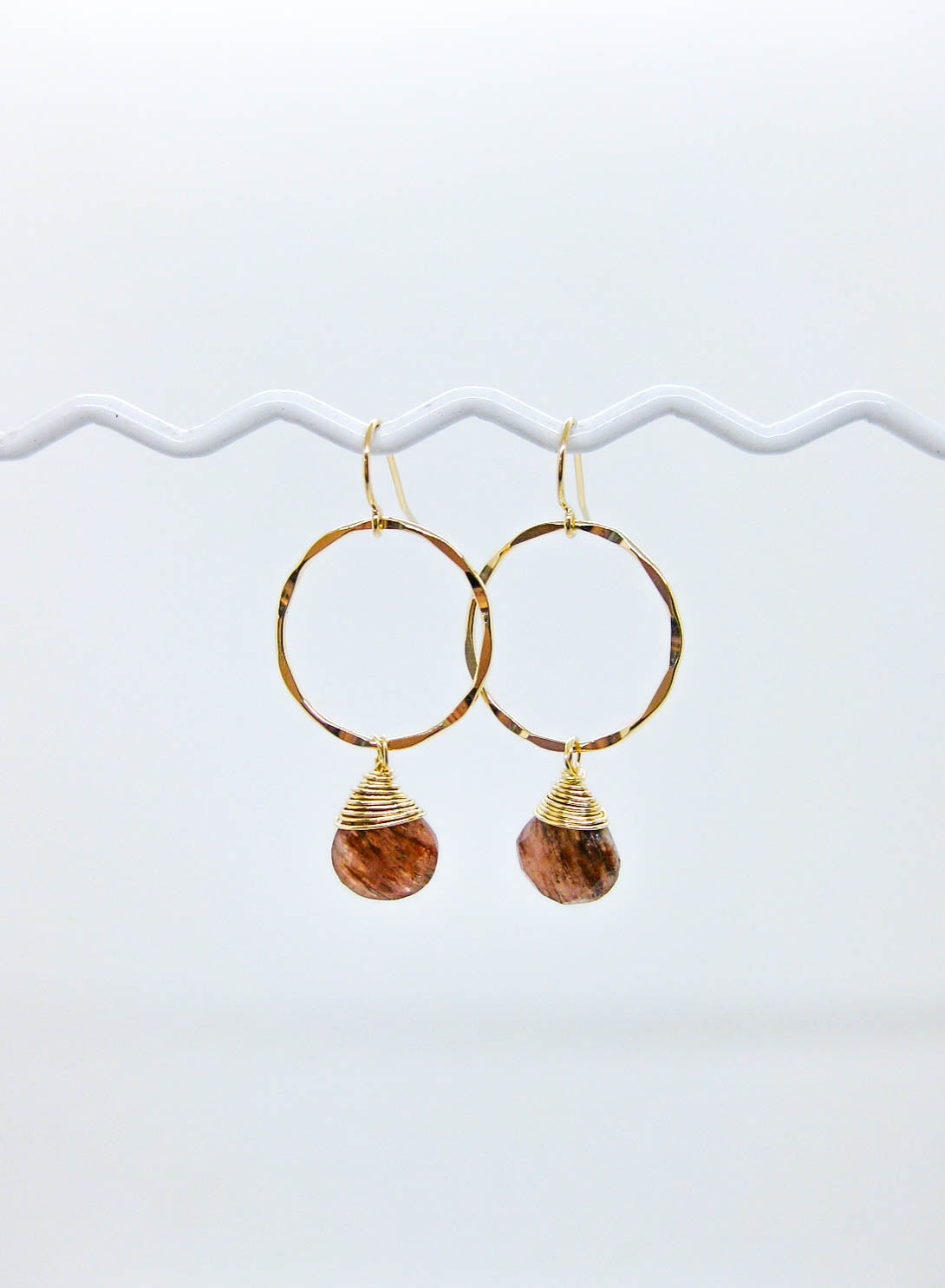 Iris: Sunstone Earrings - e720