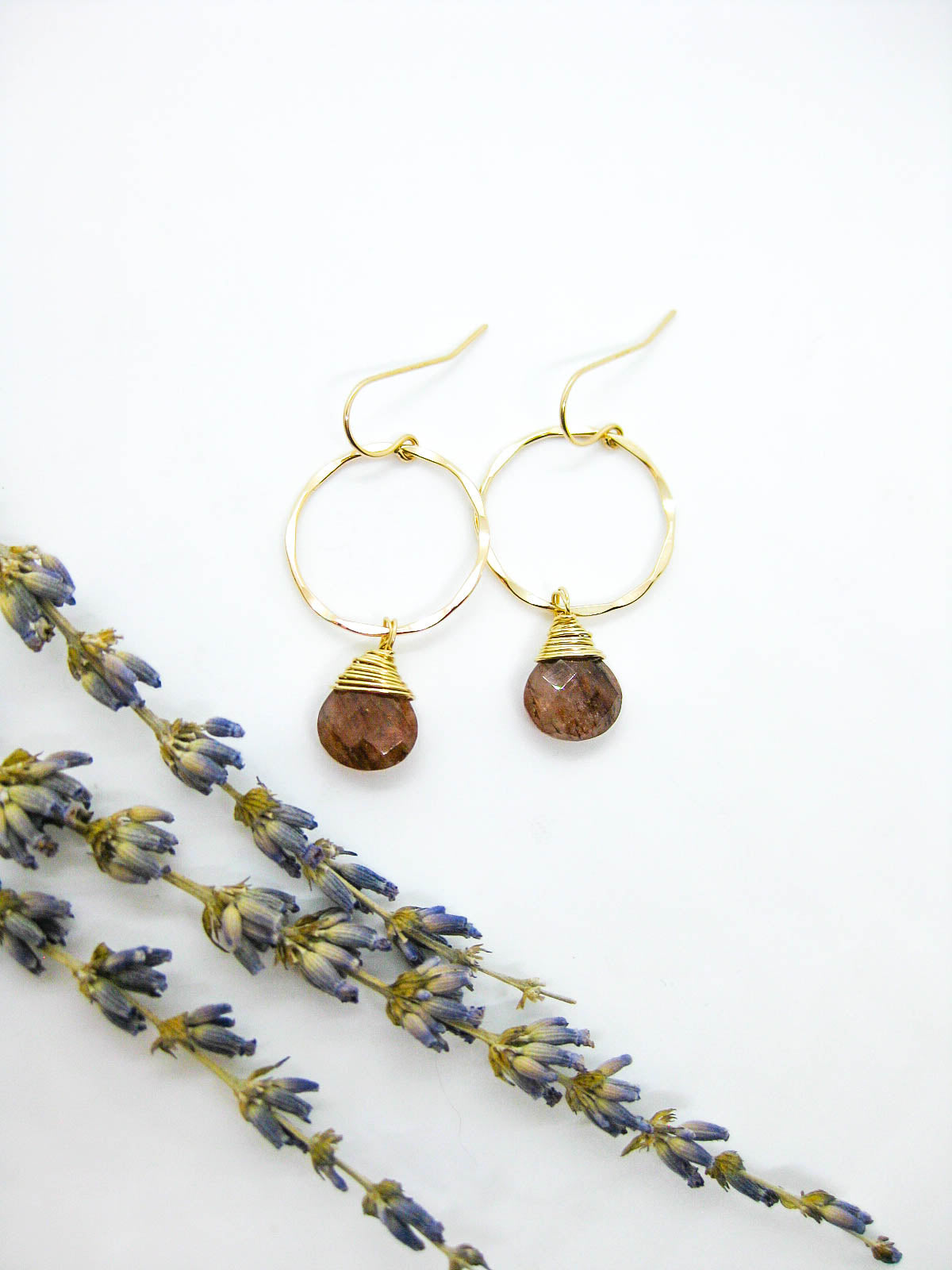 Iris: Sunstone Earrings - e720