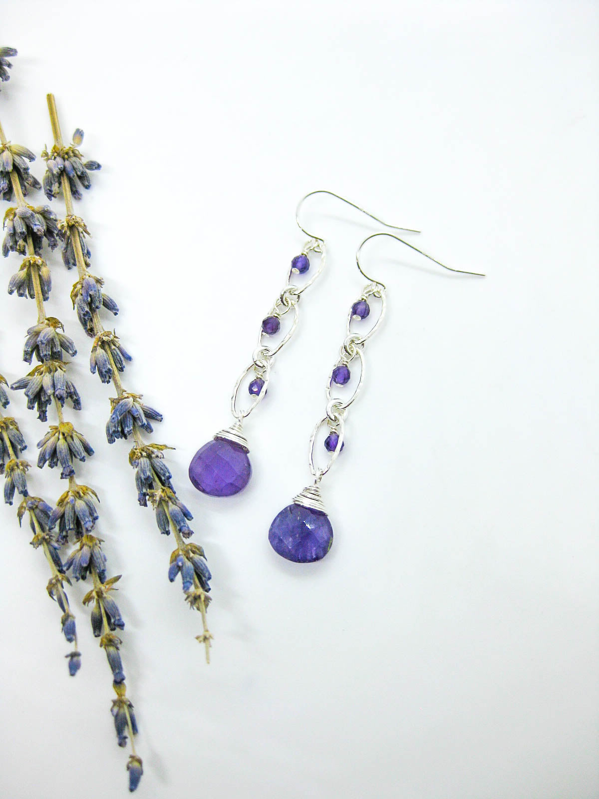 Lilac: Amethyst Earrings - e721