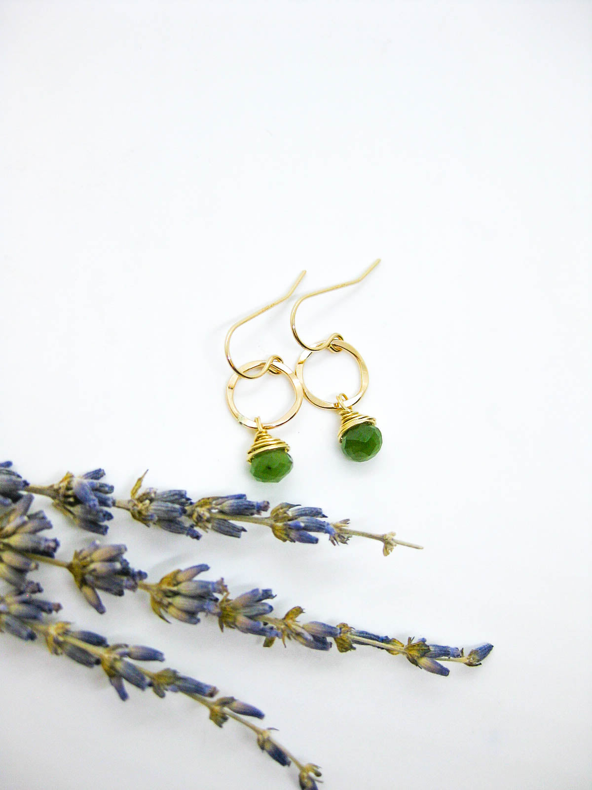 Daisy: Jade Earrings - e734
