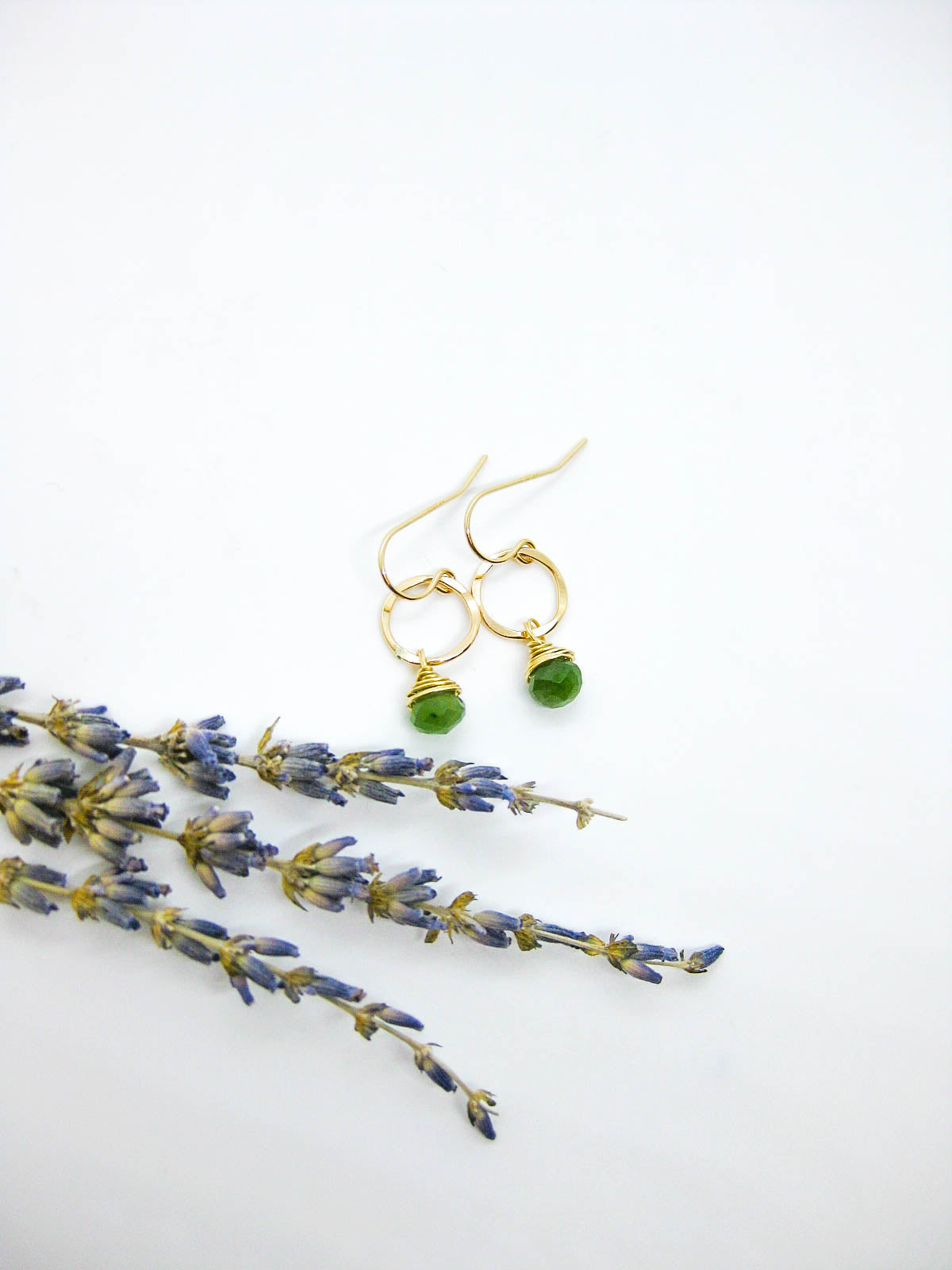 Daisy: Jade Earrings - e734