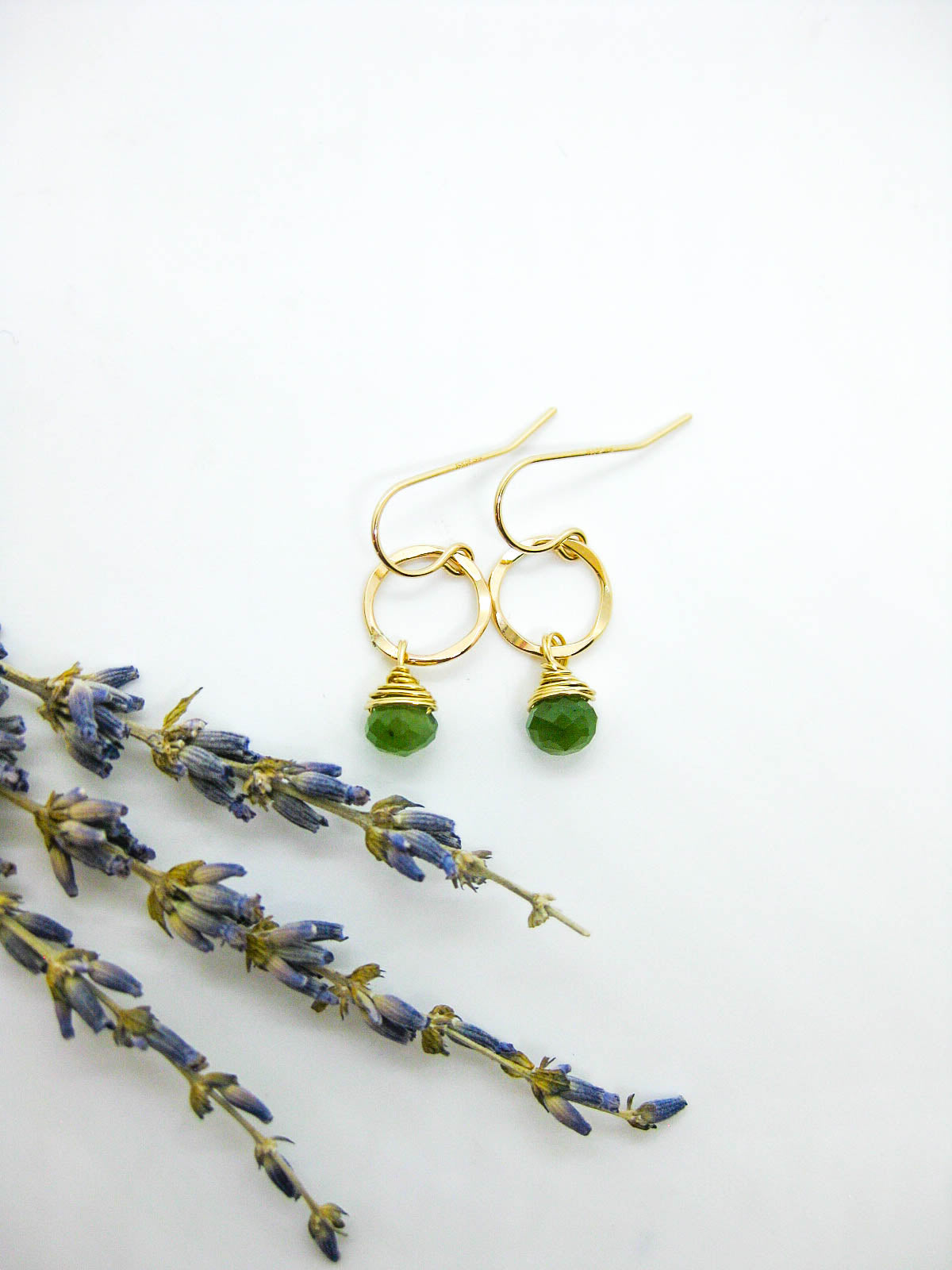Daisy: Jade Earrings - e734