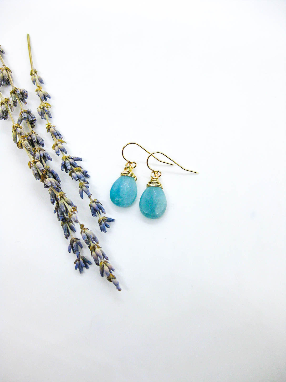 Chamomile: Amazonite Earrings - e742
