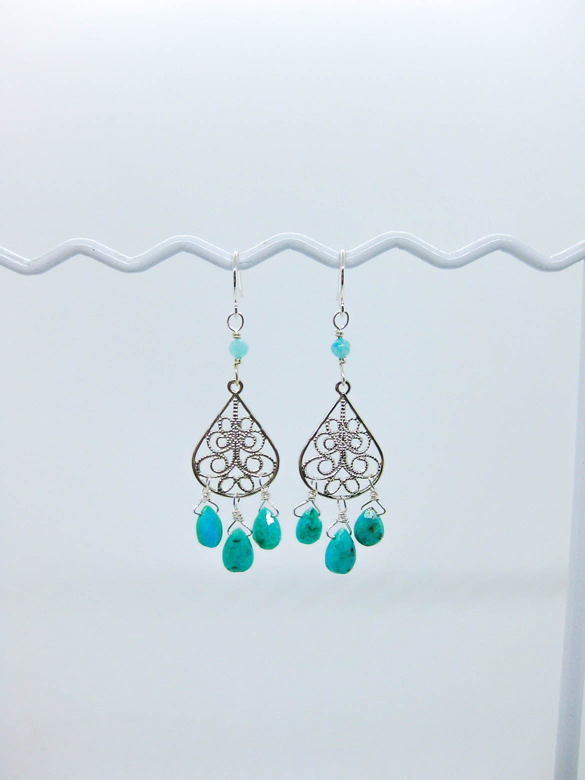 Olive: Turquoise Chandelier - e749