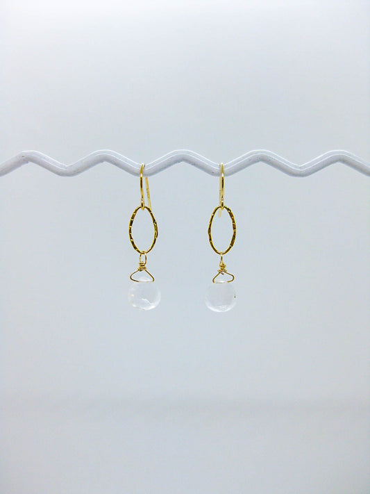 Chrysanthe: Quartz Earrings - e754