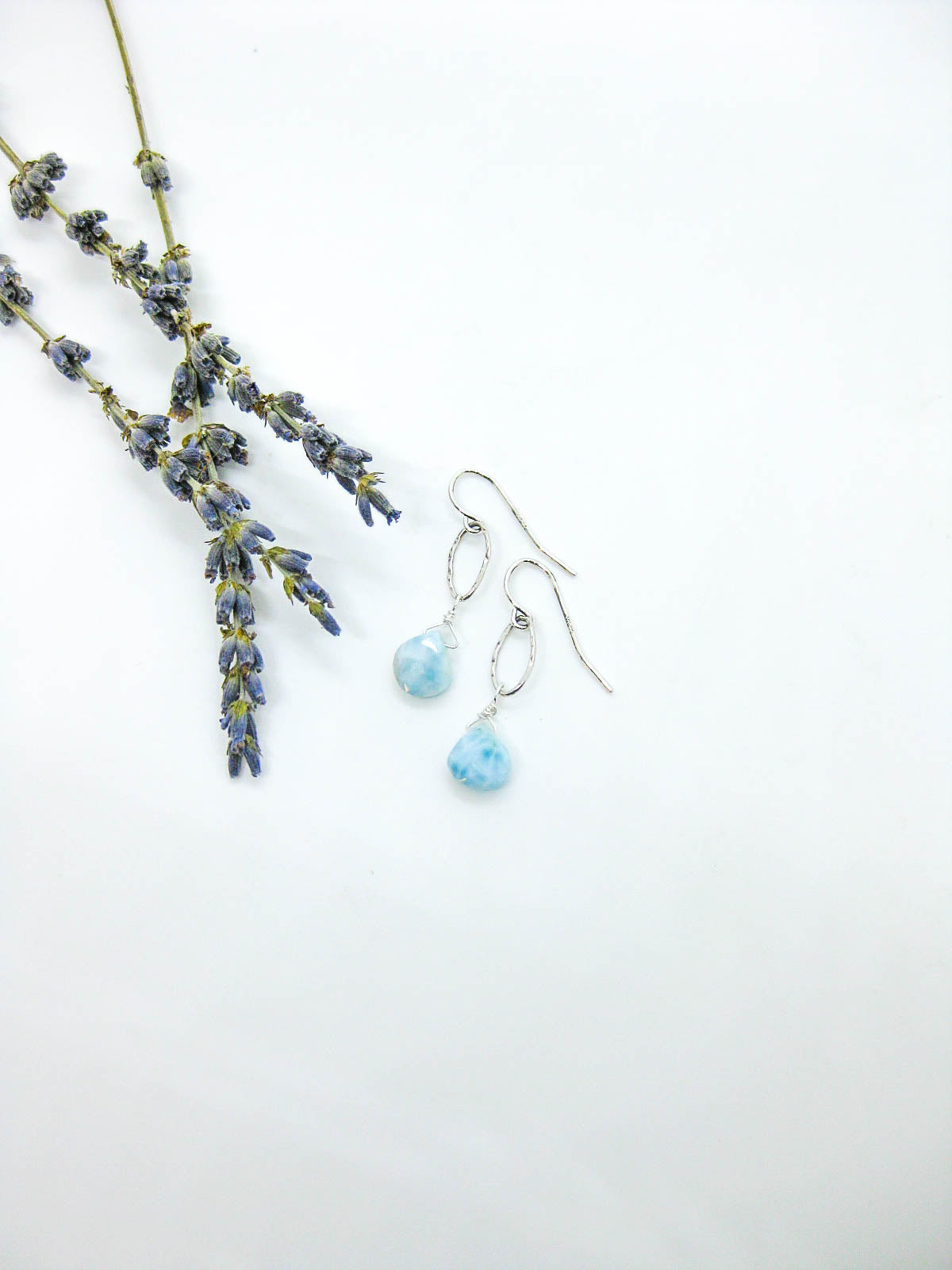 Chrysanthe: Larimar Earrings - e761