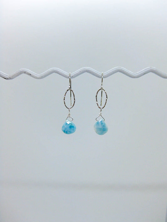 Chrysanthe: Larimar Earrings - e761