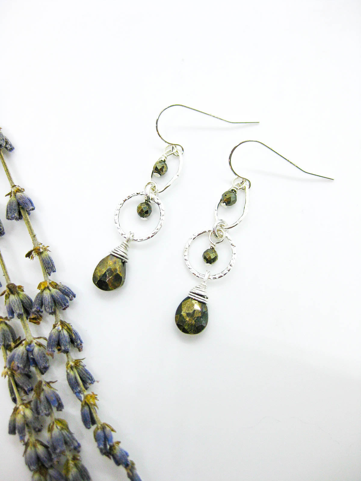 Myrtle: Pyrite Earrings - e781