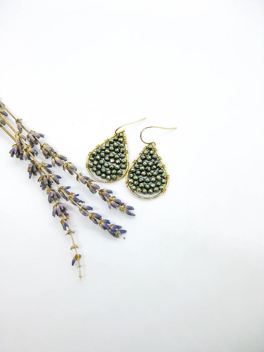 Byrony: Pyrite Earrings - e801