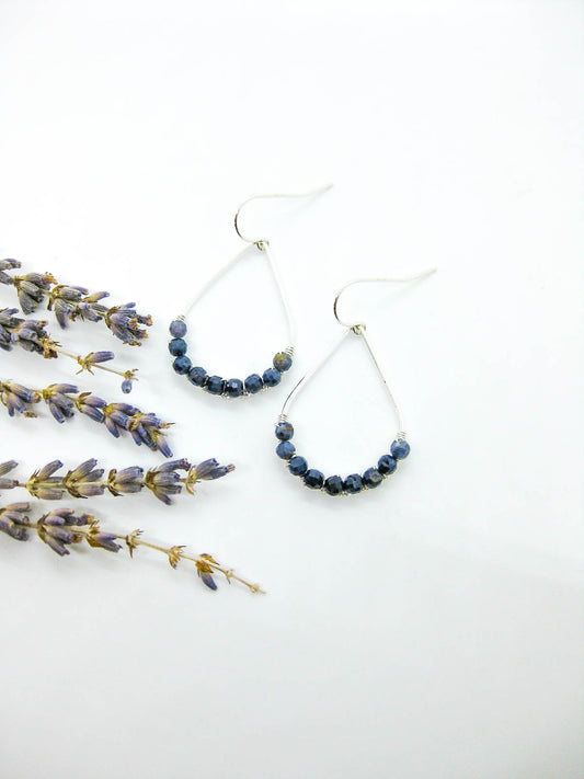Bluebell: Sapphire Earrings - e804