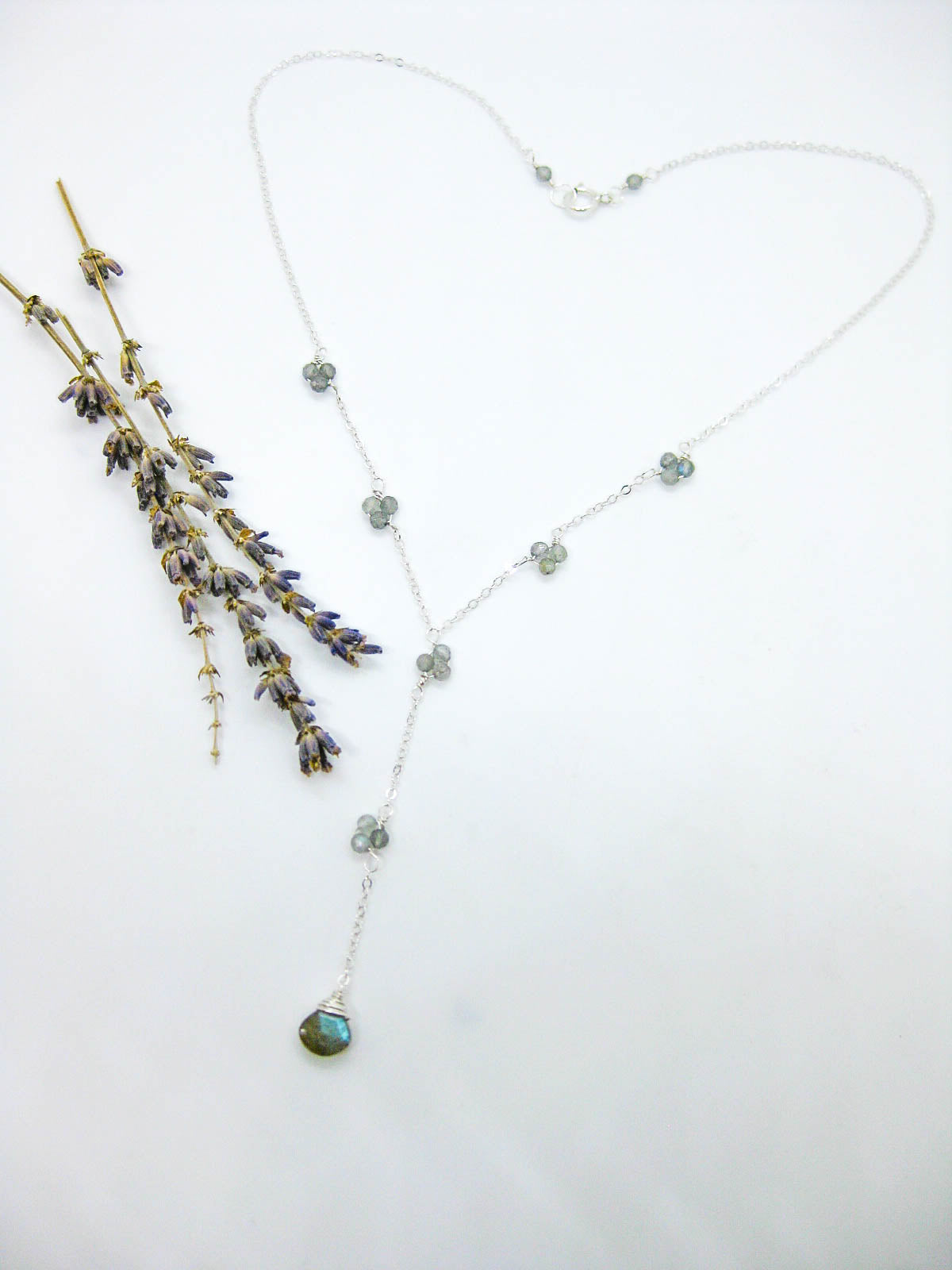 Hyacinth: Labradorite Drop Necklace