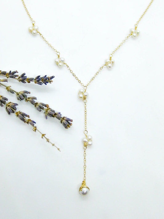 Hyacinth: Pearl Drop Necklace