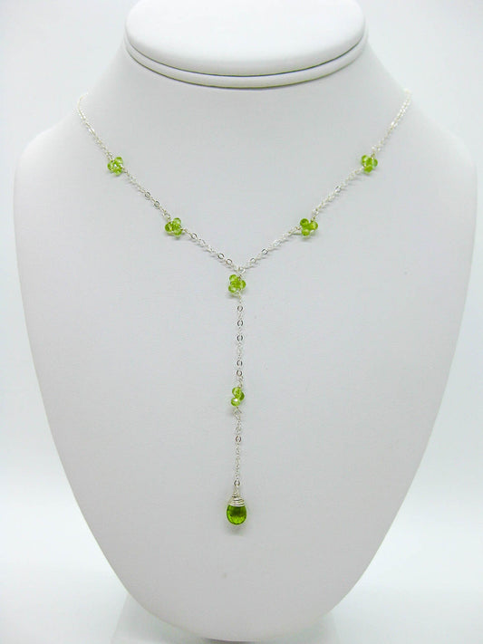 Hyacinth: Peridot Drop Necklace