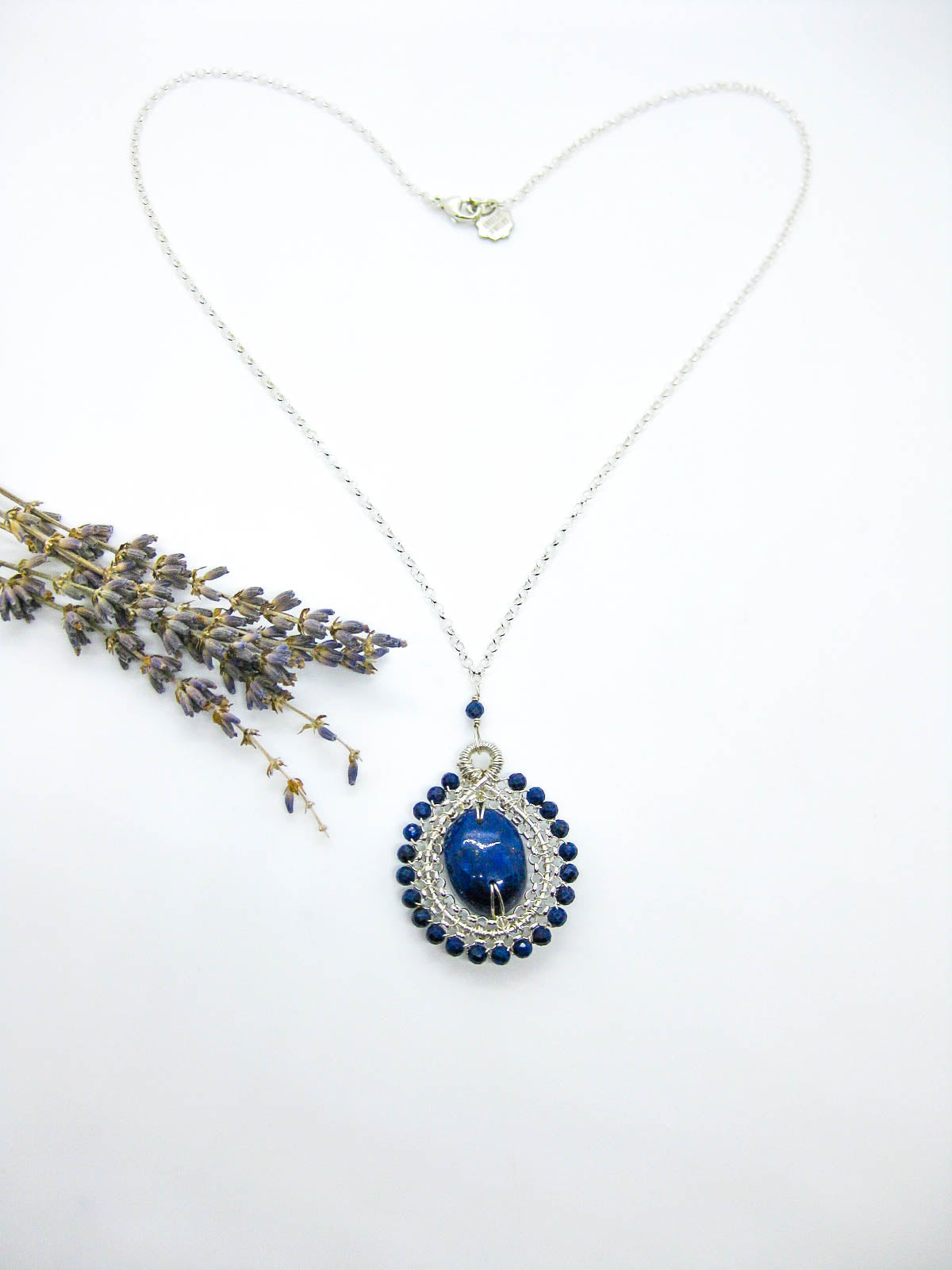 Alyssa: Lapis Necklace - n586b-oak
