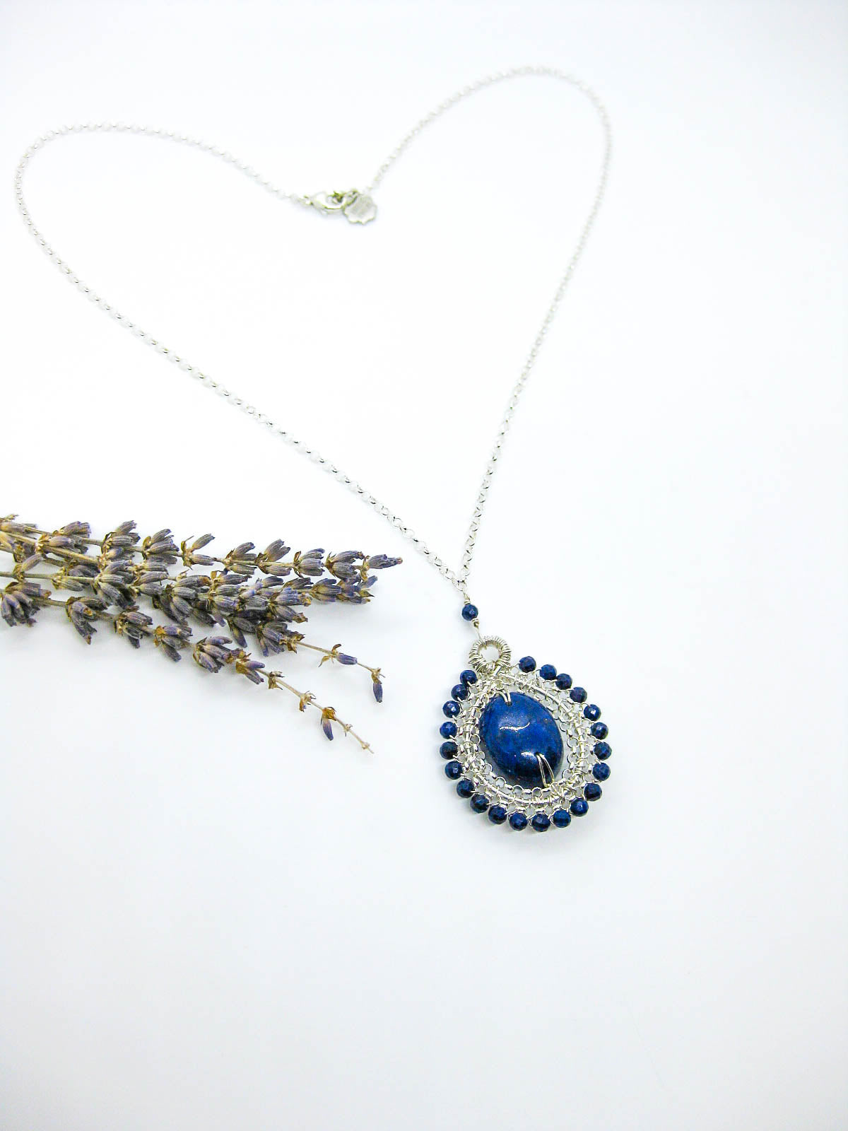 Alyssa: Lapis Necklace - n586b-oak