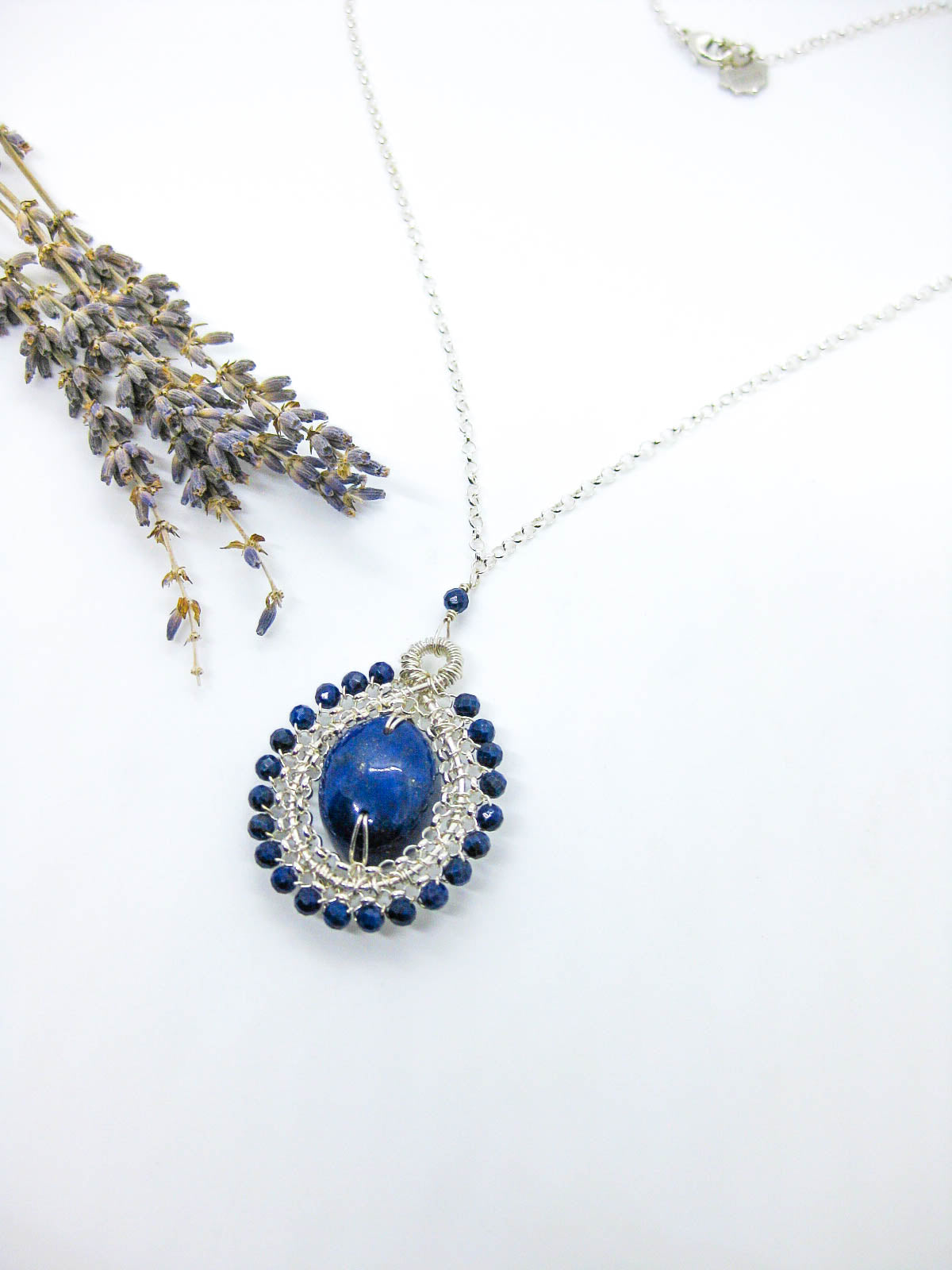 Alyssa: Lapis Necklace - n586b-oak