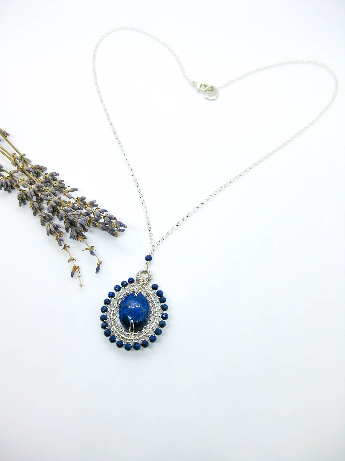 Alyssa: Lapis Necklace - n586b-oak