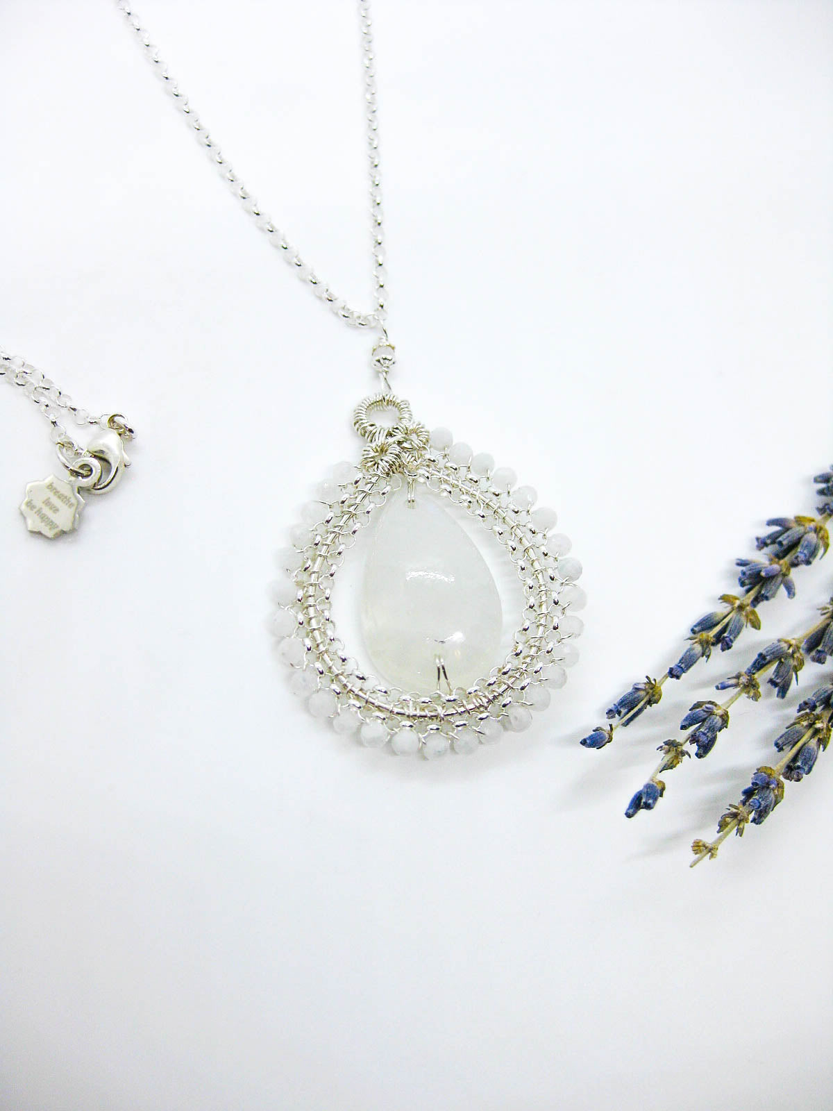 Alyssa: Moonstone Long Necklace - n587oak