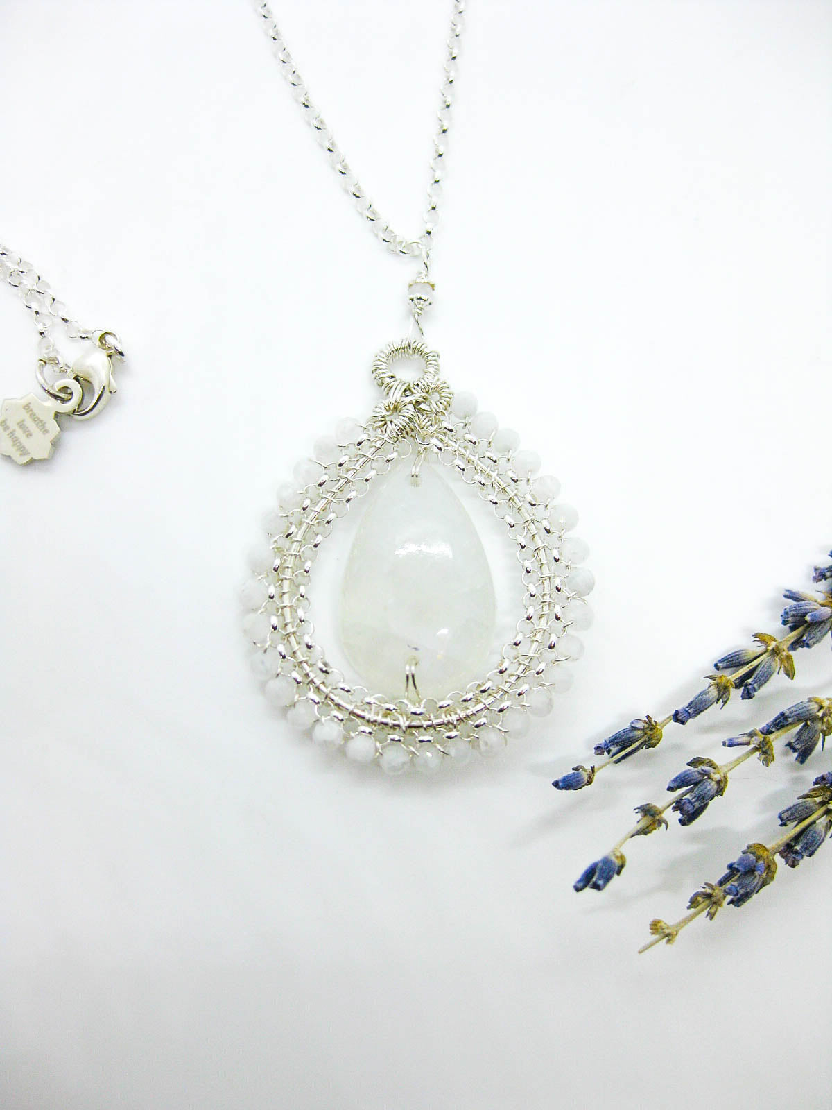 Alyssa: Moonstone Long Necklace - n587oak