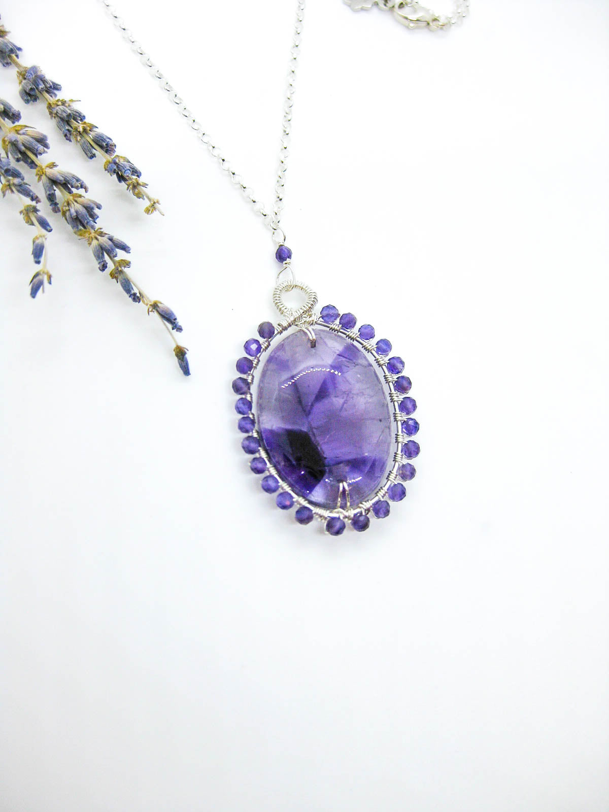 Peony: Amethyst 22" Necklace - n602oak