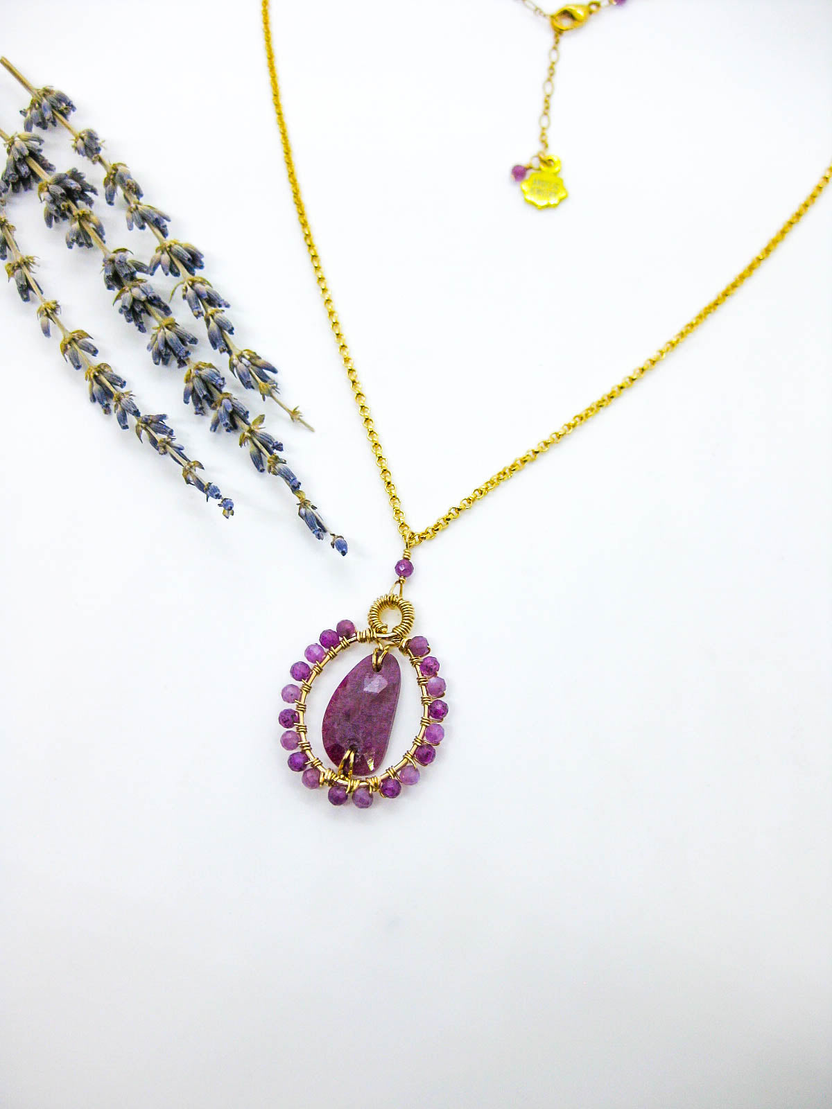 Peony: Ruby Necklace - n607oak