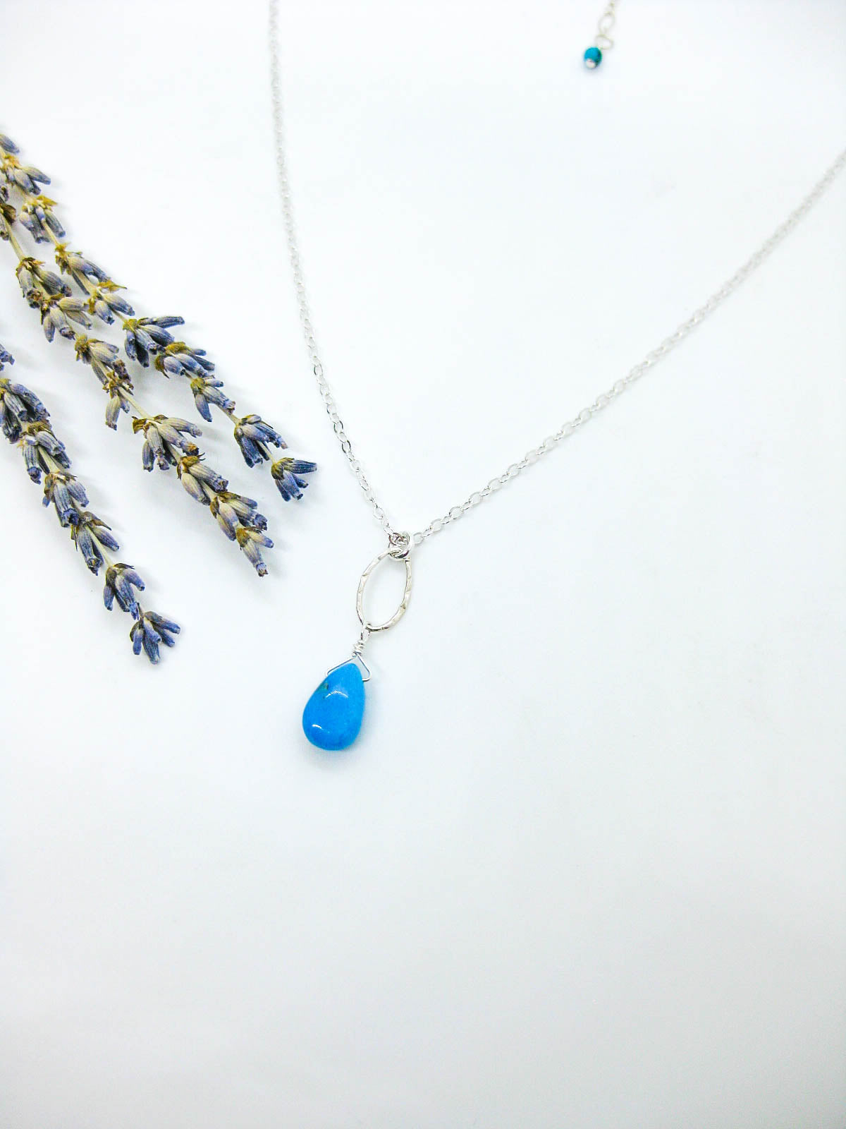 Chrysanthe: Blue Turquoise Necklace - n641