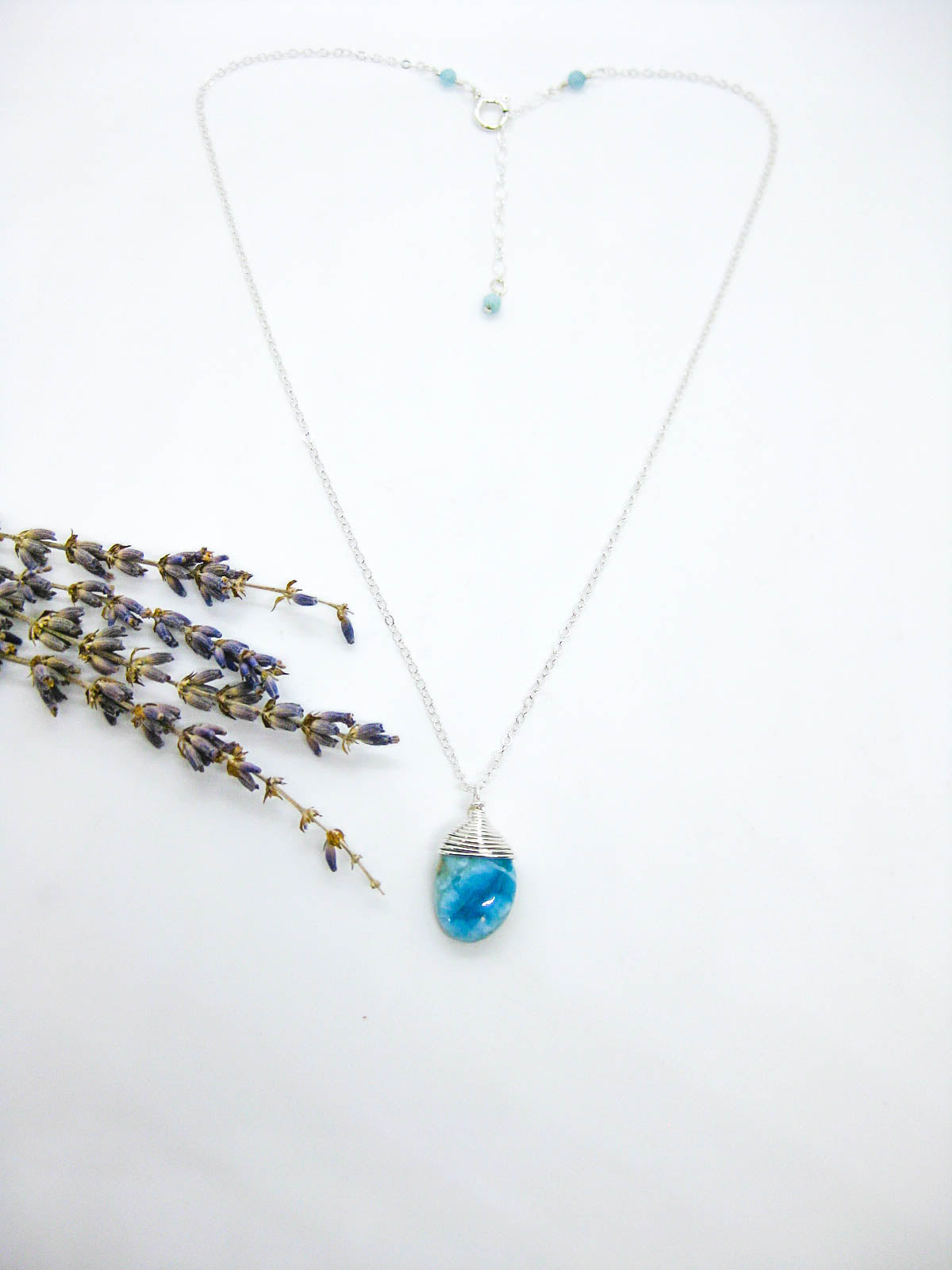 Bella: Larimar Necklace - n653-oak