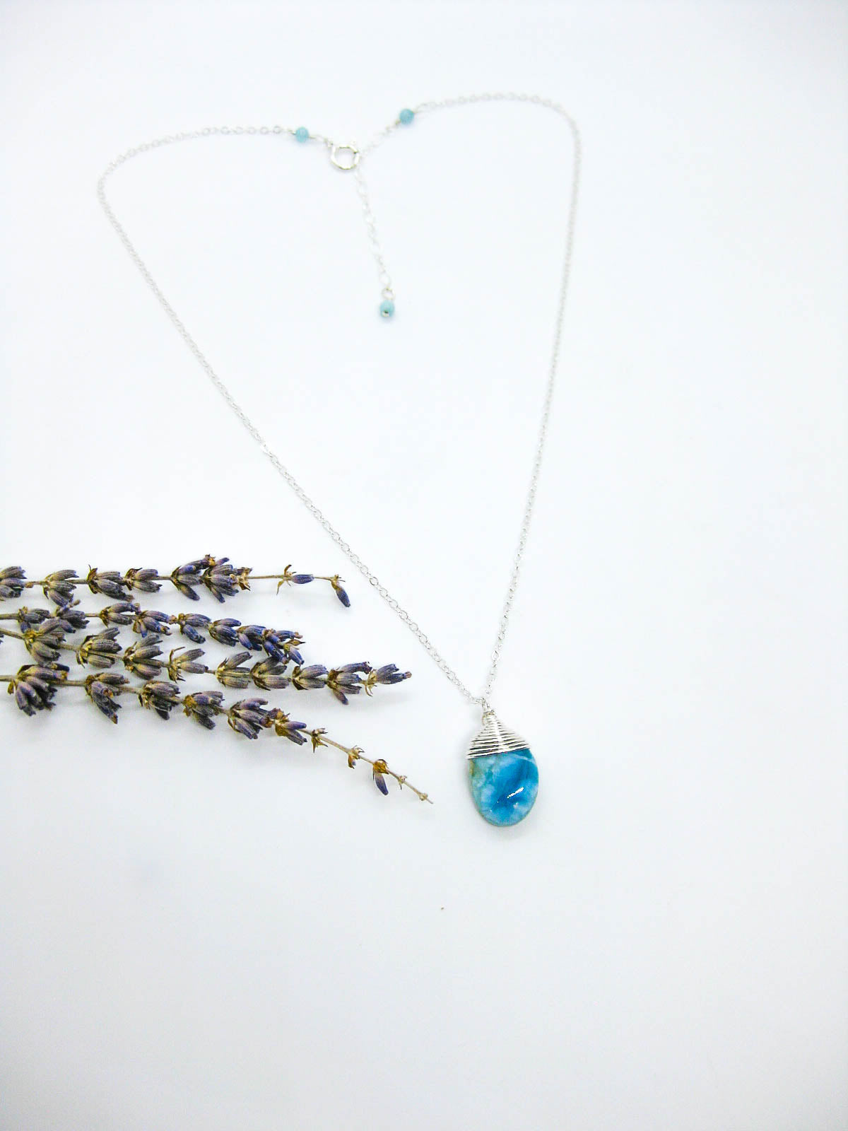 Bella: Larimar Necklace - n653-oak