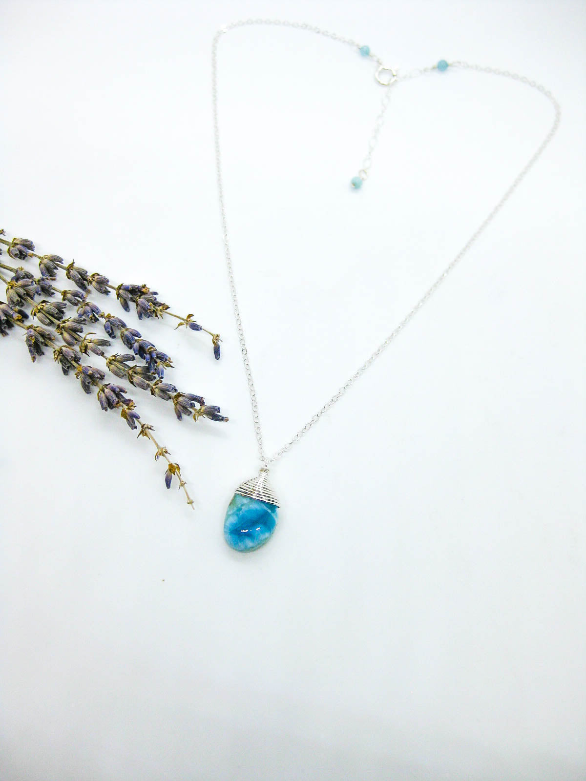 Bella: Larimar Necklace - n653-oak