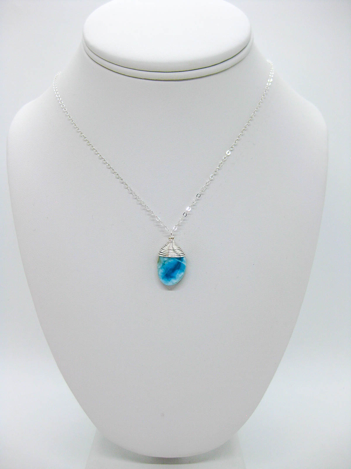 Bella: Larimar Necklace - n653-oak