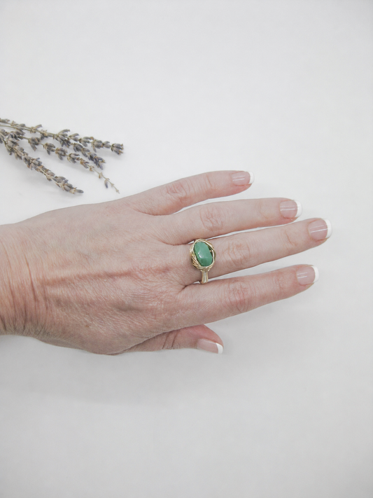 Calla: Chrysoprase Ring