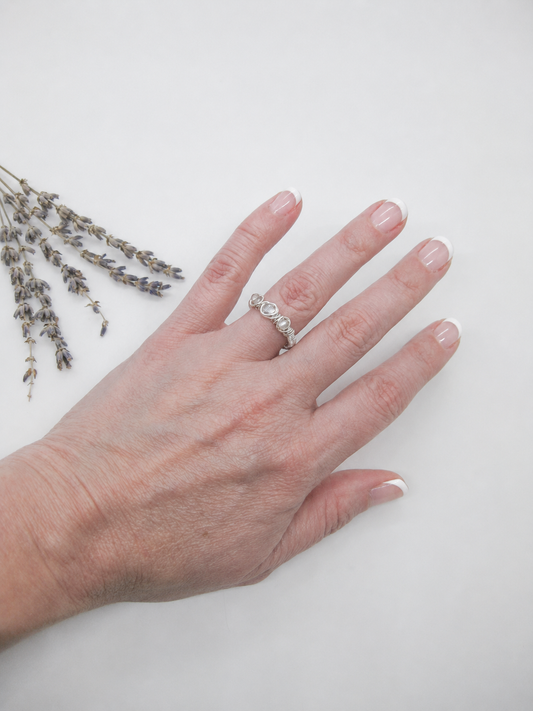 Hyacinth: Labradorite Ring, Wrapped