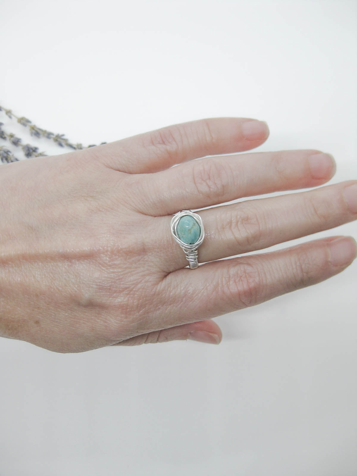 Calla: Turquoise Ring - r47