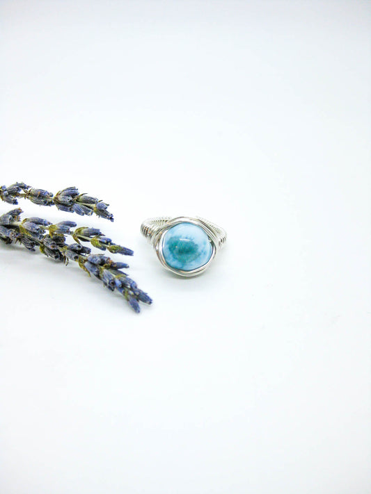 Calla : Larimar Ring - r66