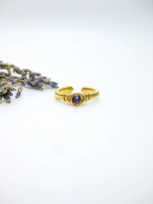 Blossom: Amethyst Ring - r83