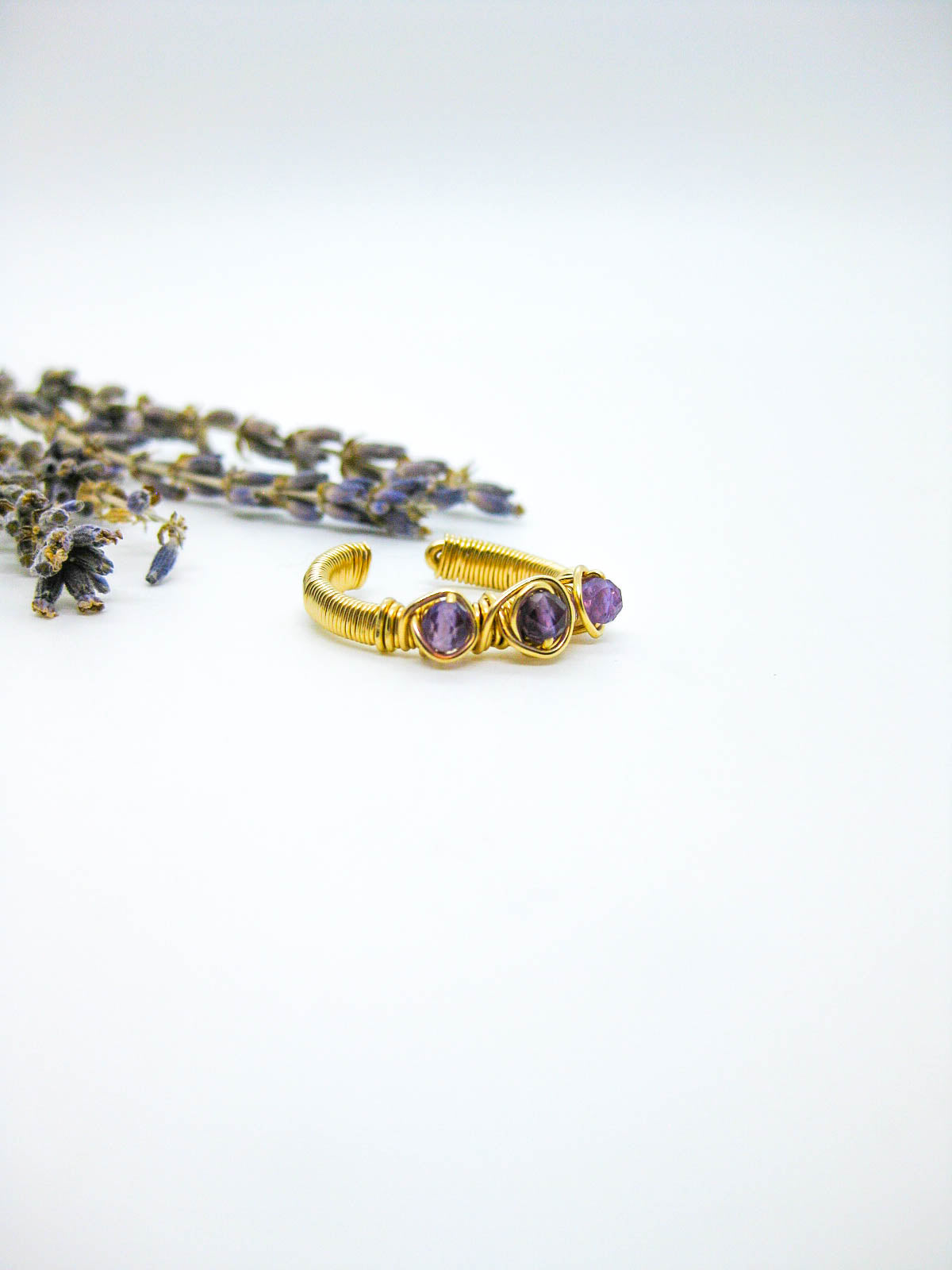 Hyacinth: Amethyst Ring - r87