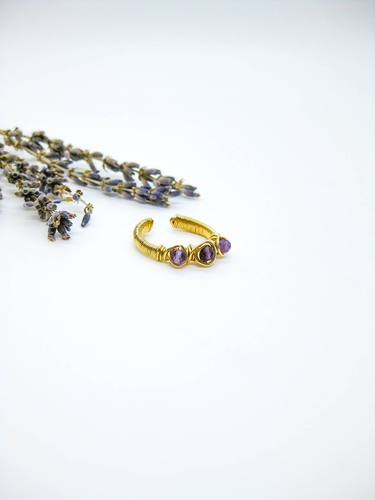 Hyacinth: Amethyst Ring - r87