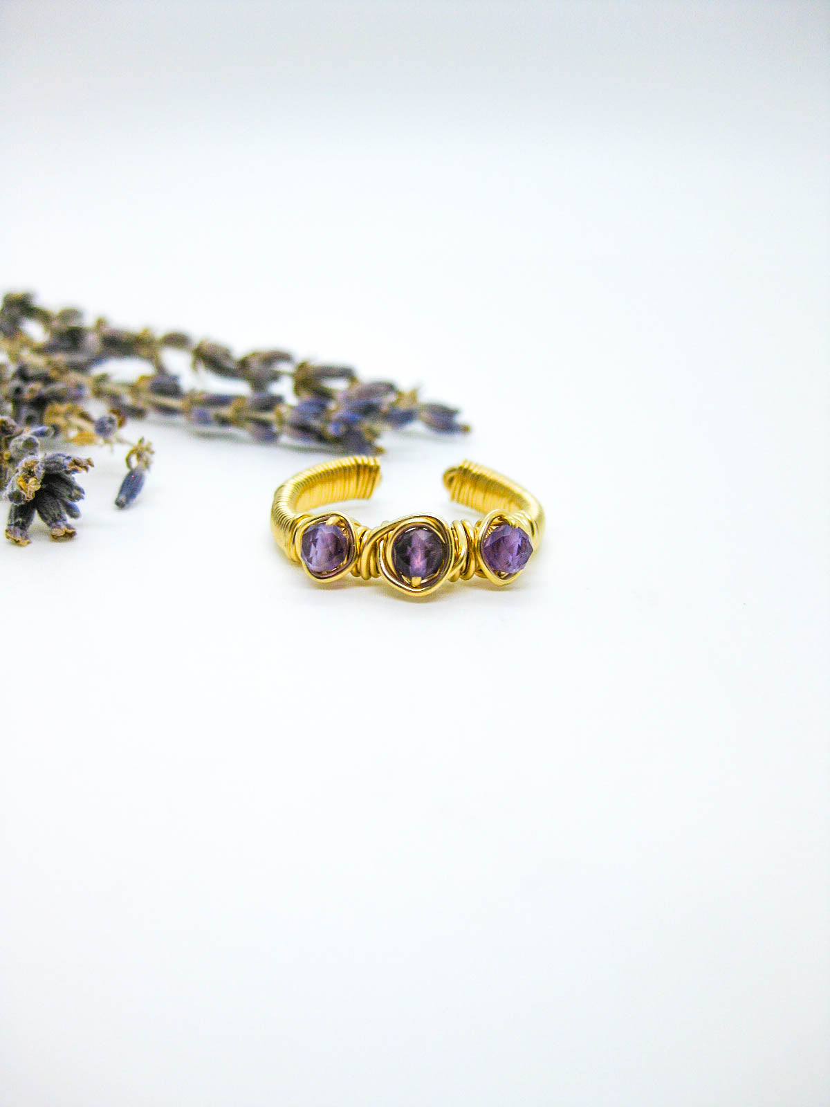 Hyacinth: Amethyst Ring - r87
