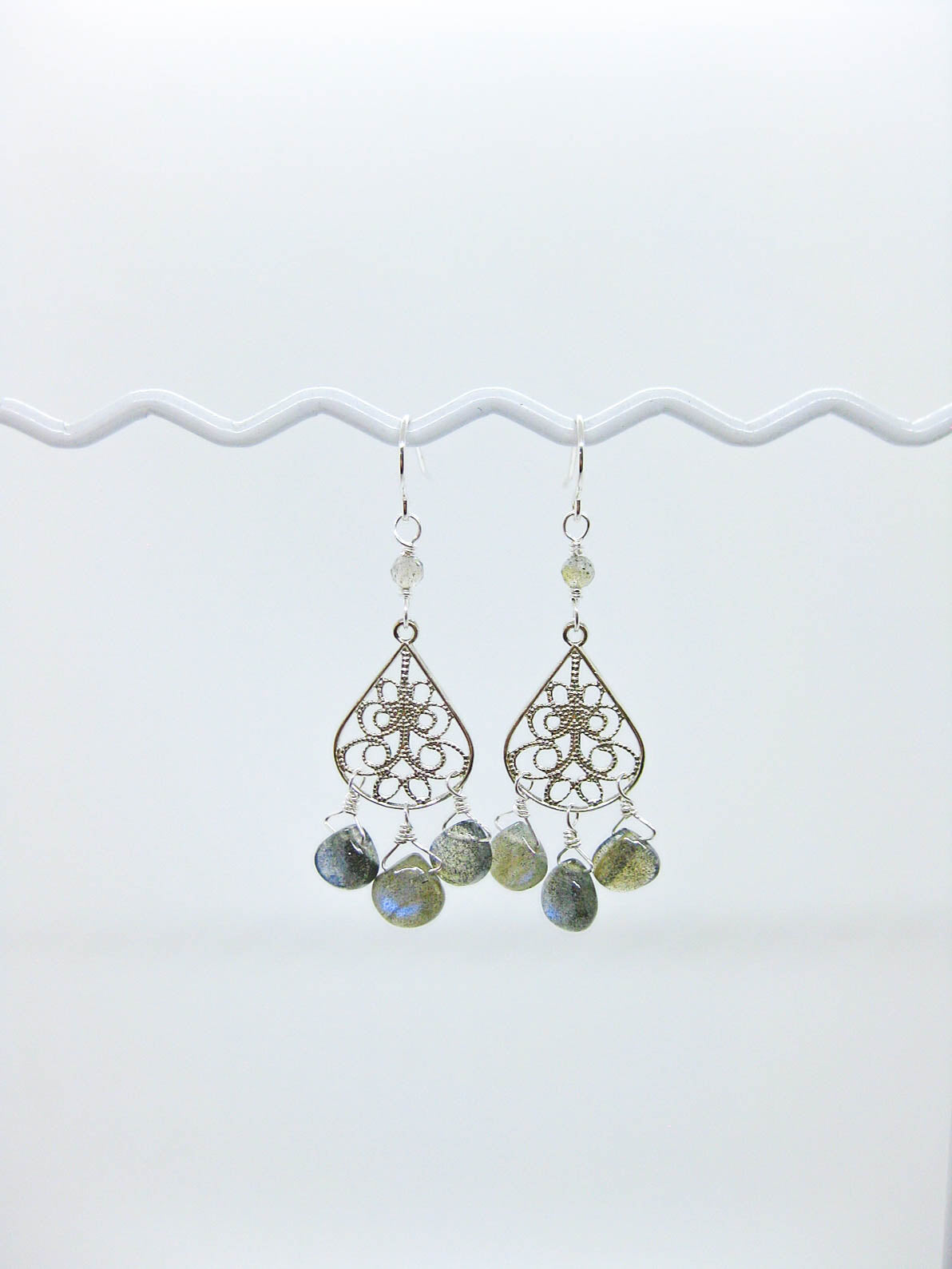 Olive: Labradorite Chandelier - e649