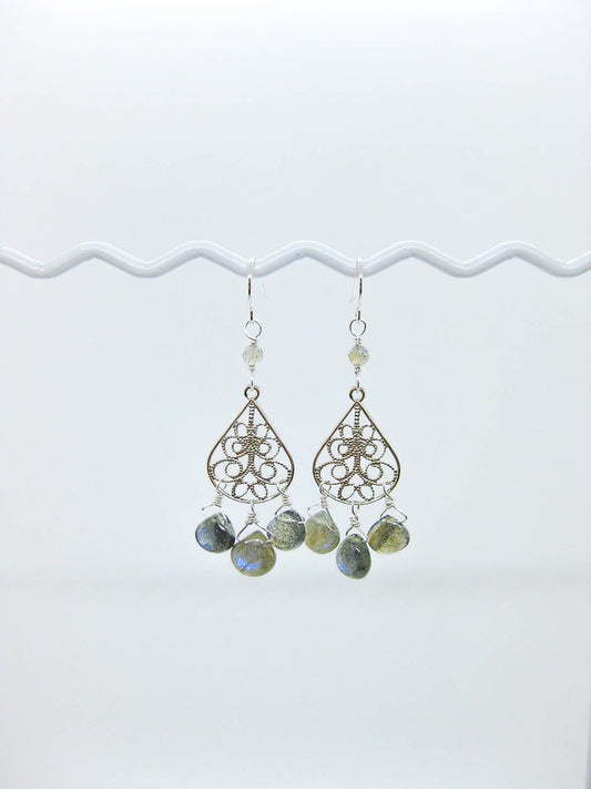 Olive: Labradorite Chandelier - e649