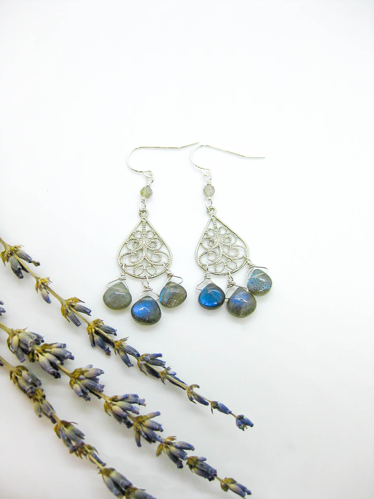 Olive: Labradorite Chandelier - e649
