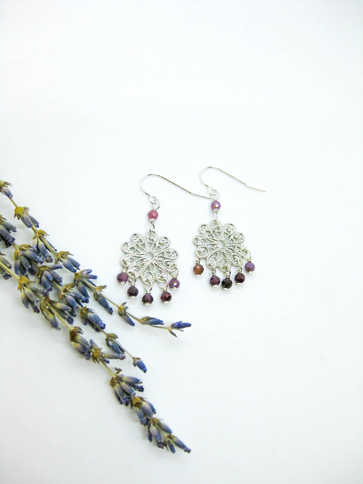 Willow: Ruby Earrings - e654