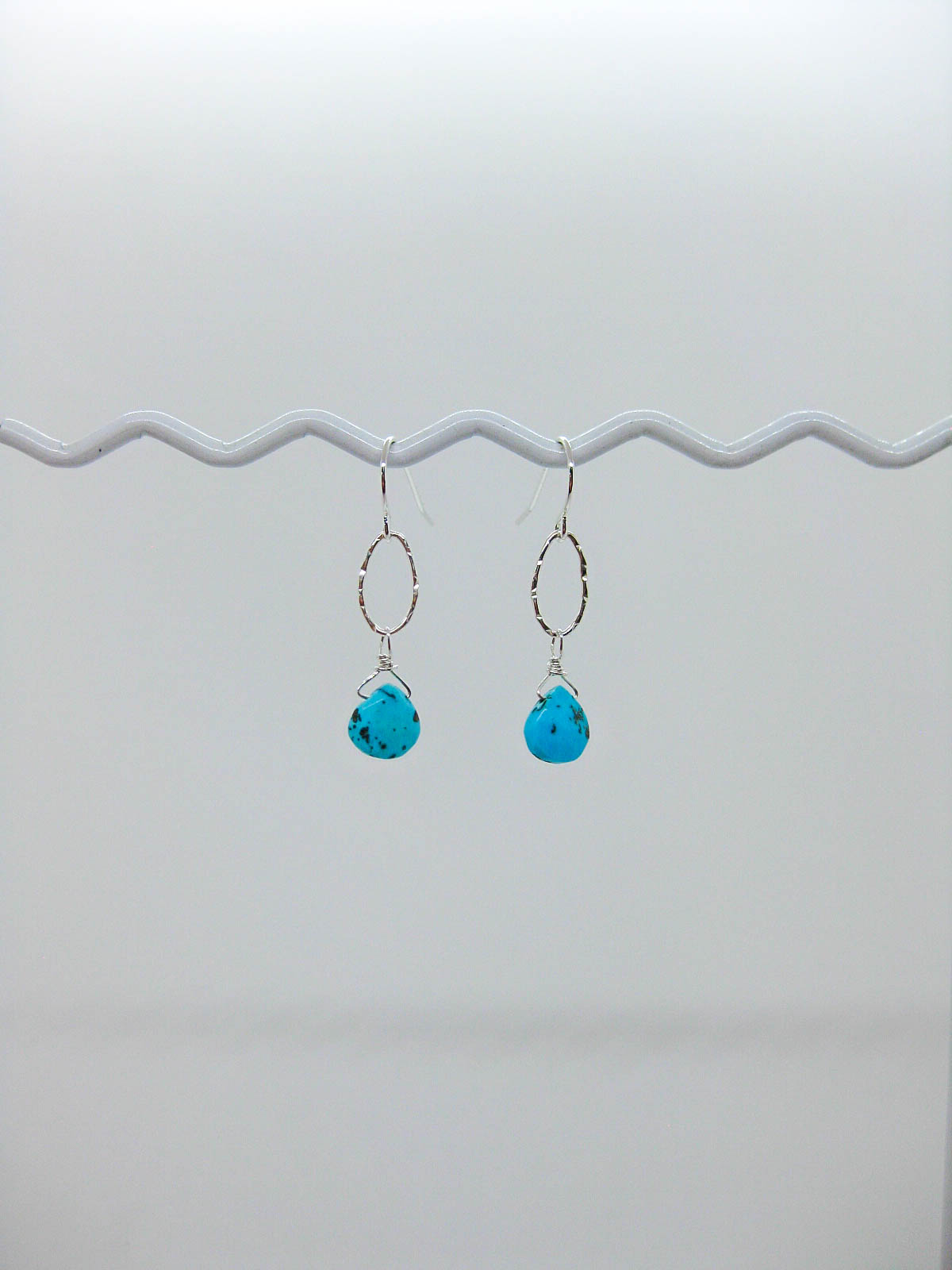 Chrysanthe: Turquoise Earrings - e659