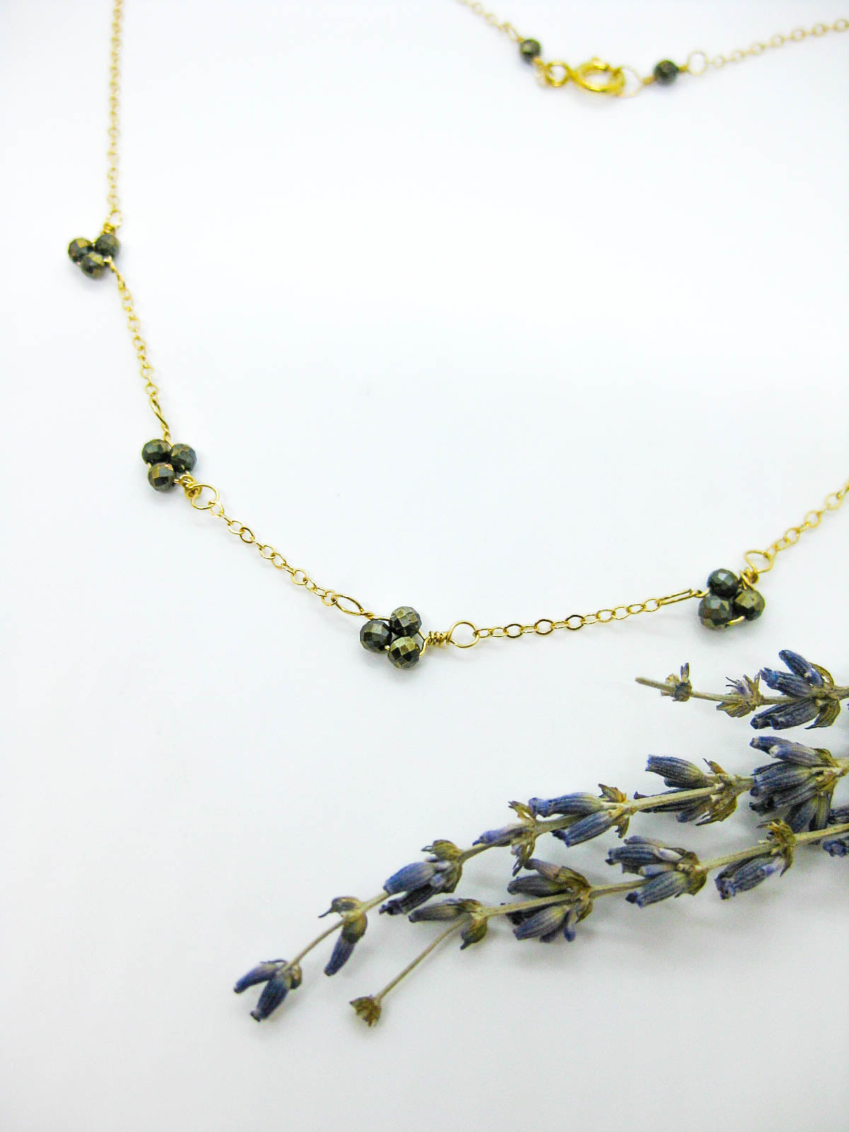 Hyacinth: Pyrite Choker - n546