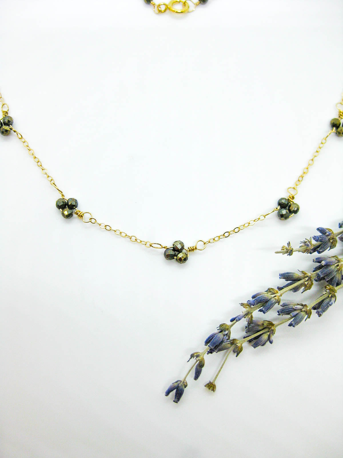 Hyacinth: Pyrite Choker - n546