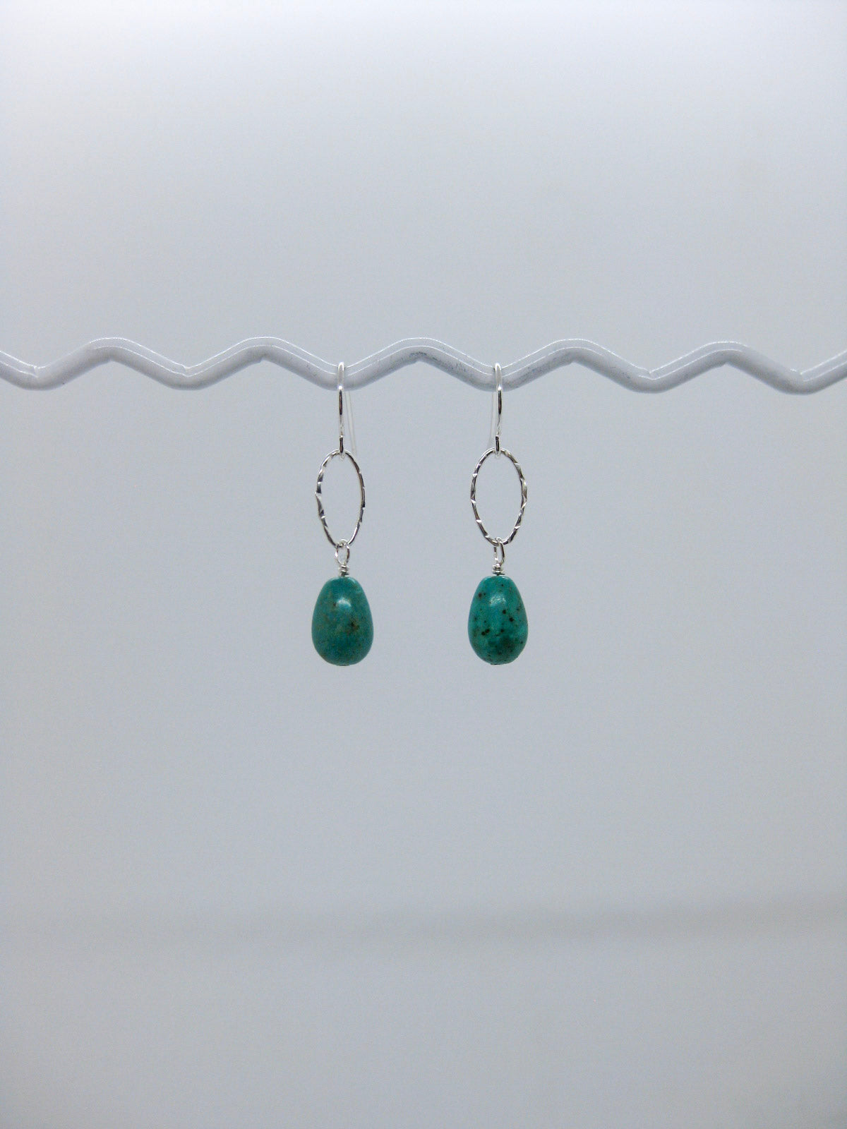 Chrysanthe: Turquoise Earrings - e587