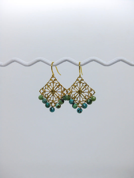 Nila: Turquoise Earrings - e592